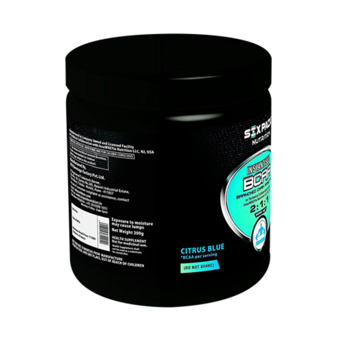 Sixpack Nutrition Instantised BCAA Citrus Blue (300gm)