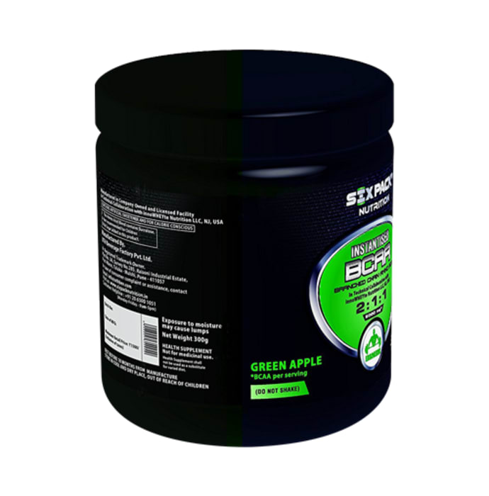 Sixpack Nutrition Instantised BCAA Green Apple (300gm)