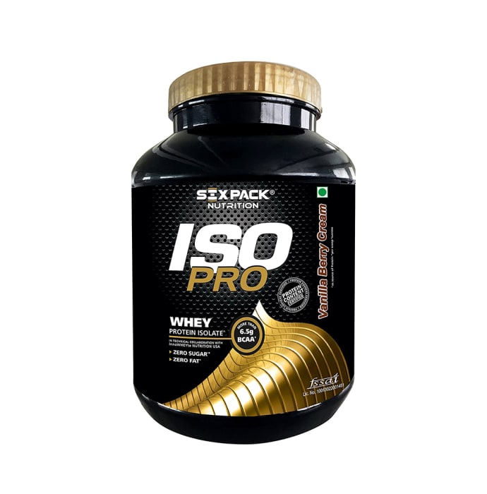 Sixpack nutrition isopro whey protein isolate vanilla berry cream