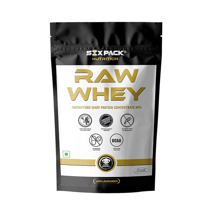 Sixpack Nutrition Raw Whey Instantized Whey Protein Concentrate Unflavoured (1kg)