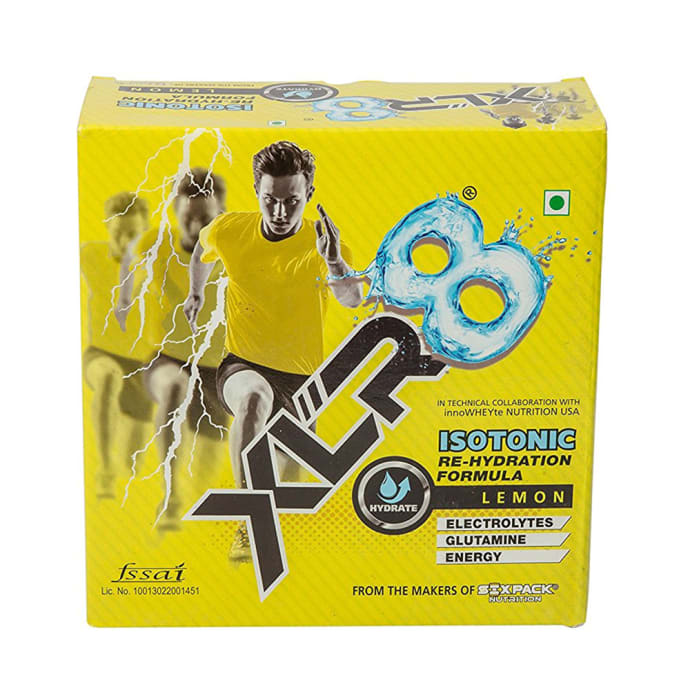 Sixpack nutrition xlr8 isotonic re-hydration formula drink lemon