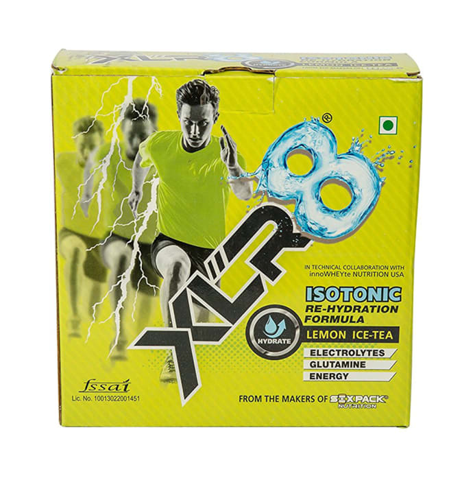 Sixpack nutrition xlr8 isotonic re-hydration formula drink lemon ice tea