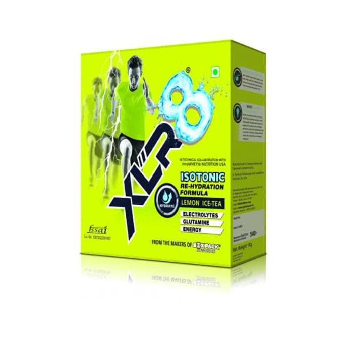 Sixpack nutrition xlr8 isotonic re-hydration formula drink lemon ice tea