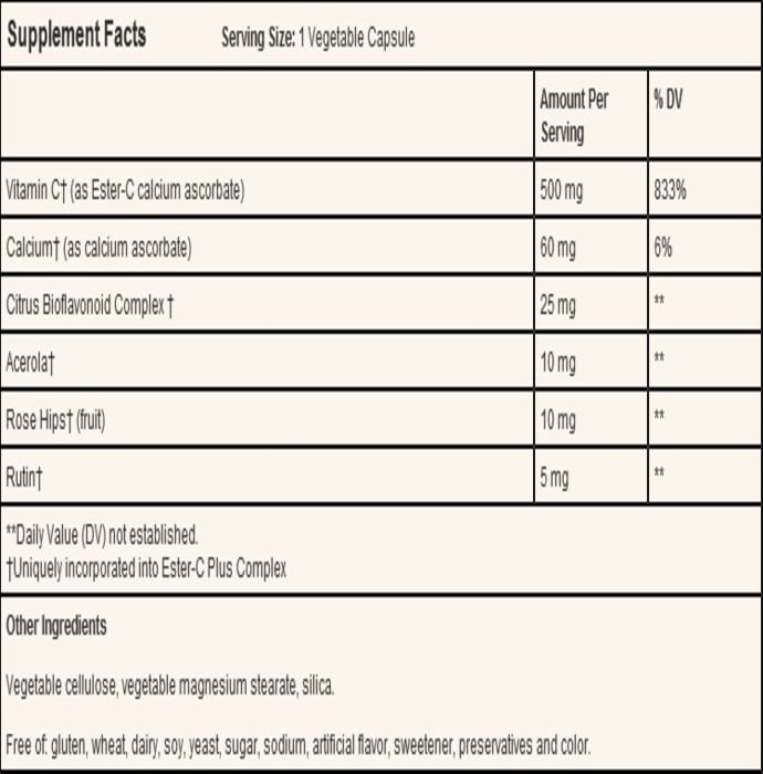 Solgar ester-c plus vitamin c 1000mg capsule (100'S)