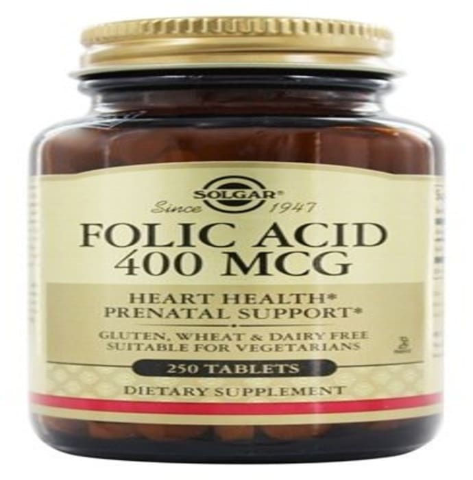 Solgar folic acid 400mcg tablet (250'S)