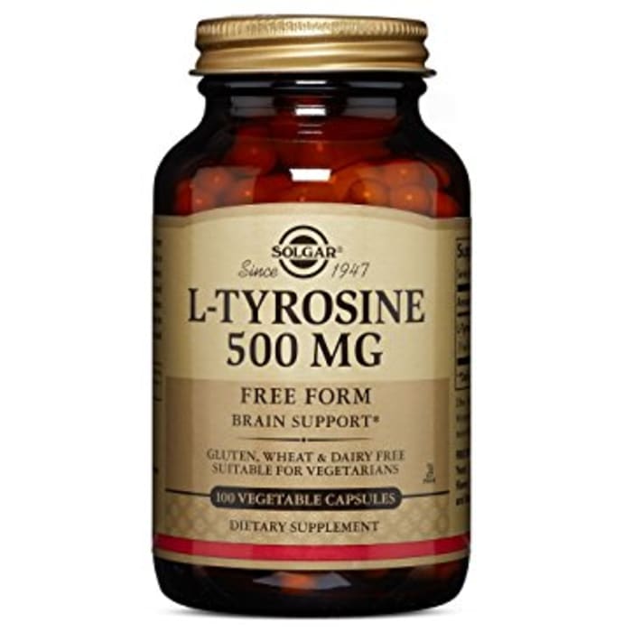 Solgar l-tyrosine 500mg vegetable capsule (100'S)