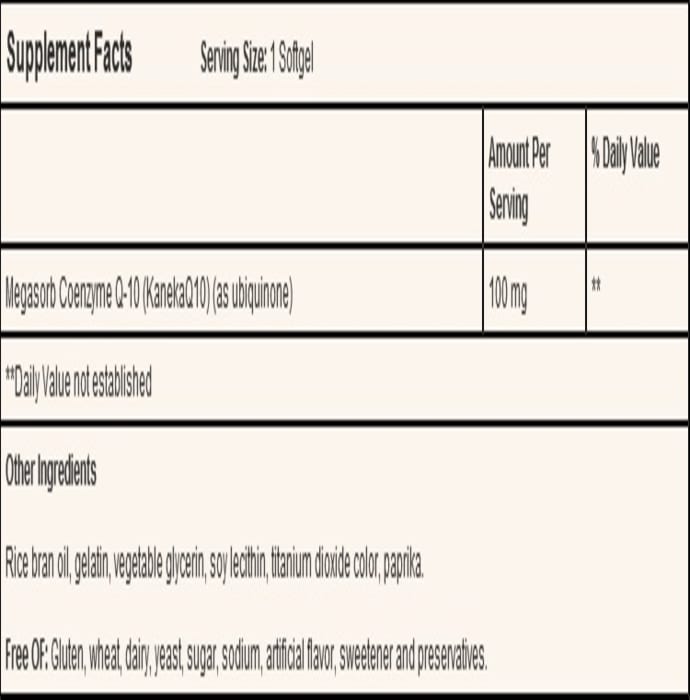 Solgar megasorb coq-10 100mg soft gelatin capsule (90'S)