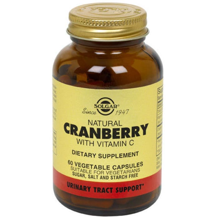 Solgar natural cranberry with vitamin c vegetable capsule (60'S)