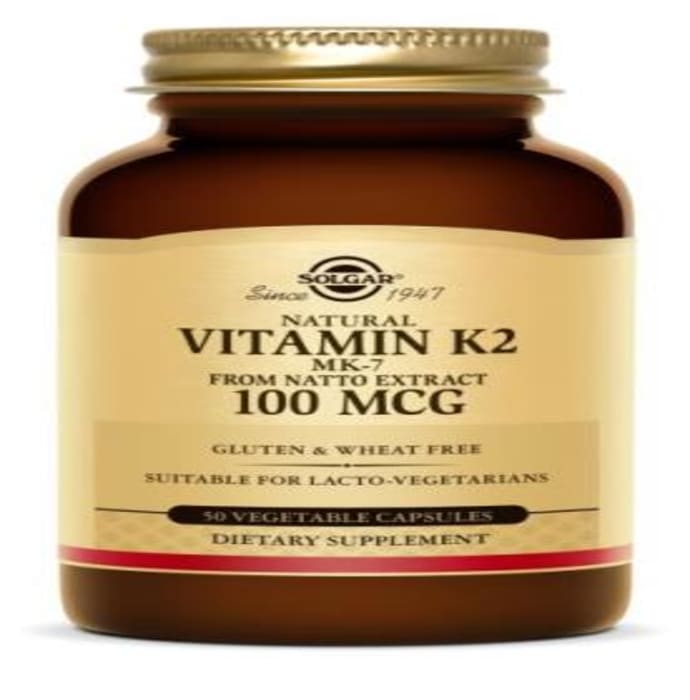 Solgar natural vitamin k2 (mk-7) 100mcg vegetable capsule (50'S)