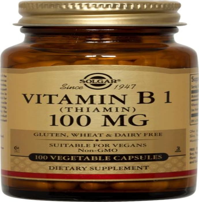 Solgar vitamin b1 100mg vegetable capsule (100'S)