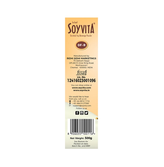 Soyvita Enriched Soy Beverage Powder Dietary Fiber Regular (500gm)