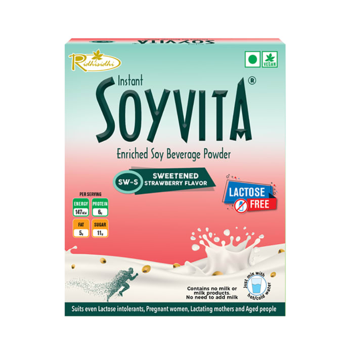 Soyvita Enriched Soy Beverage Powder Strawberry Sweetened (500gm)