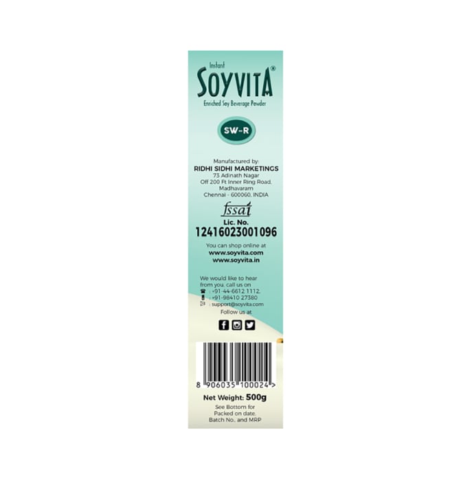 Soyvita Enriched Soy Beverage Powder Sweetened Regular Malt (500gm)