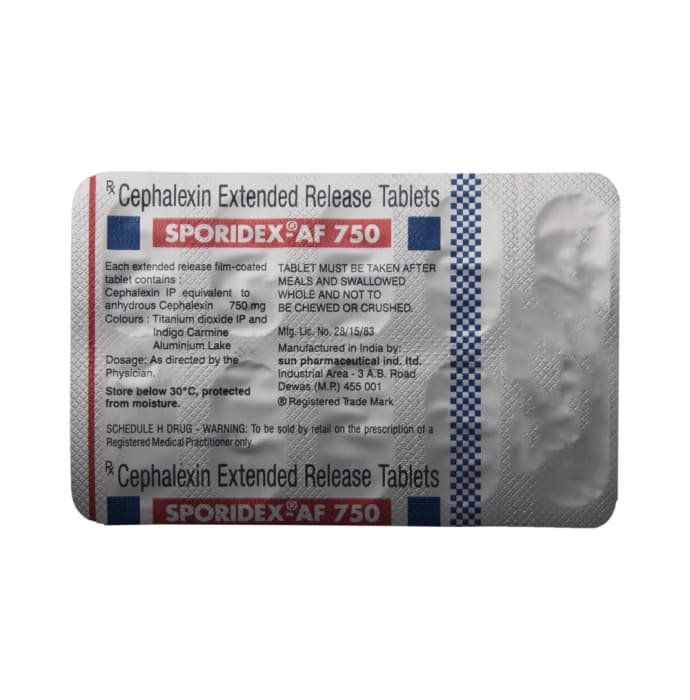 Sporidex-AF 750mg Tablet (10'S)