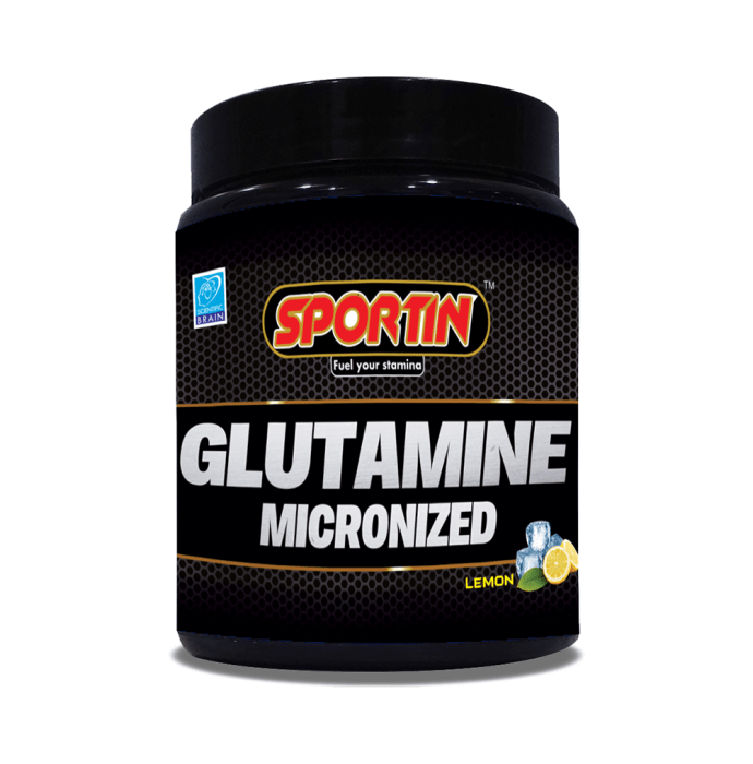 Sportin Glutamine Micronized Powder Lemon (300gm)