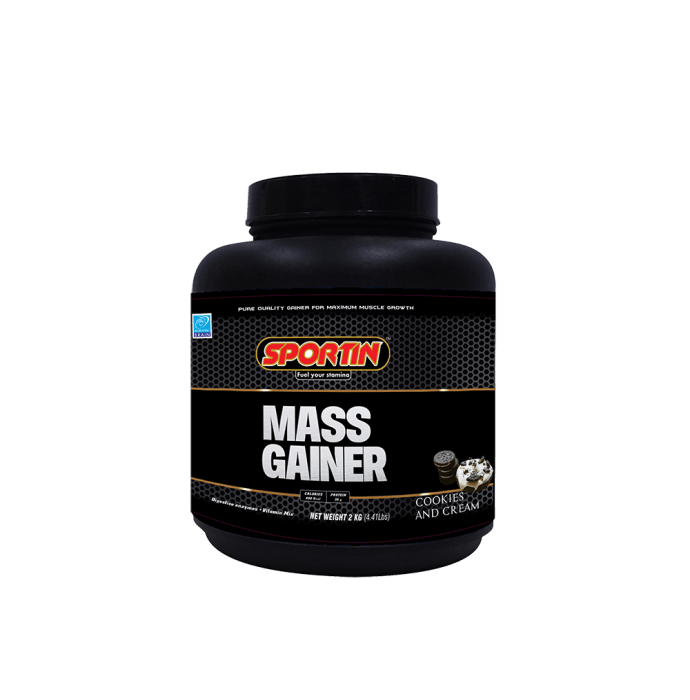 Sportin Mass Gainer Powder Cookies & Cream (1kg)