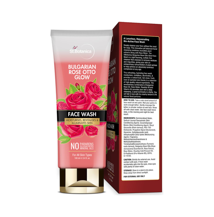 St.Botanica Bulgarian Rose Otto Glow Face Wash (100ml)