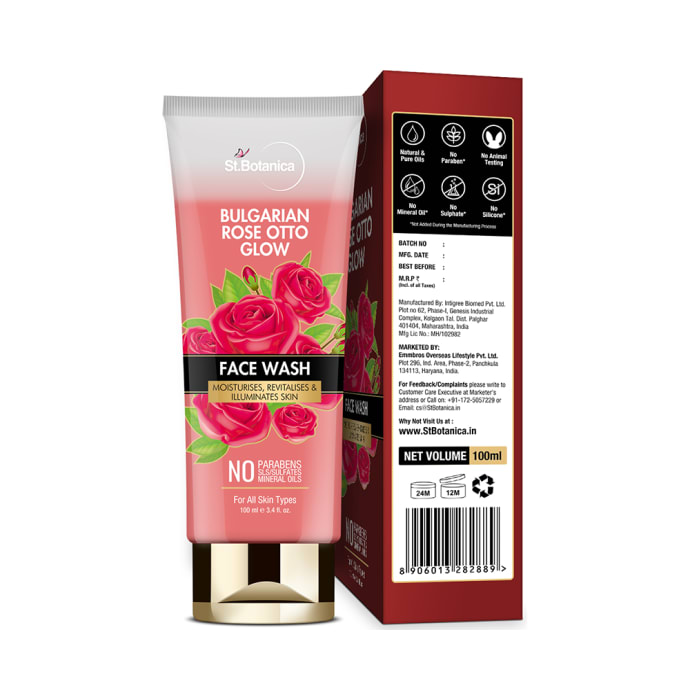 St.Botanica Bulgarian Rose Otto Glow Face Wash (100ml)