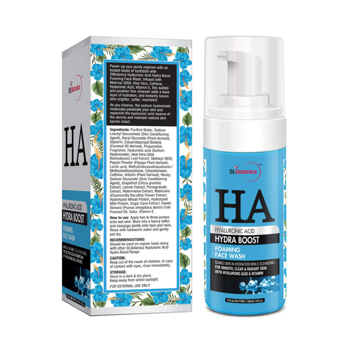 St.Botanica Face Wash Hyaluronic Acid Hydra Boost (120ml)