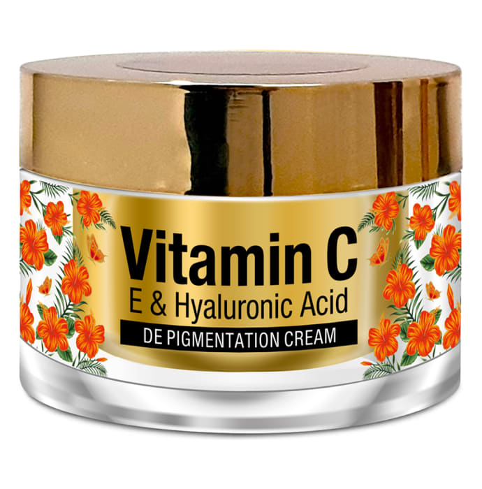 St.Botanica Vitamin C, E & Hyaluronic Acid De-Pigmentation Cream (50gm)