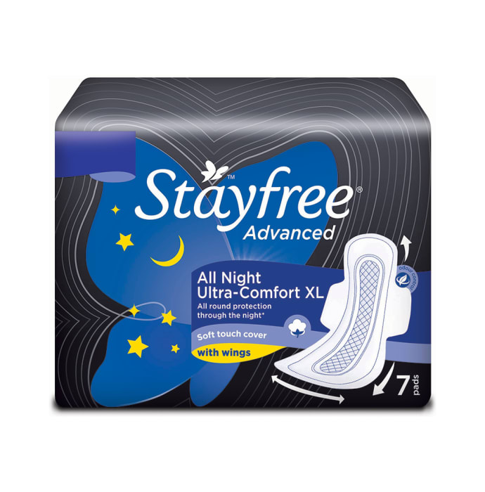 Stayfree Advanced All Night Ultra Comfort with Wings Pads XL