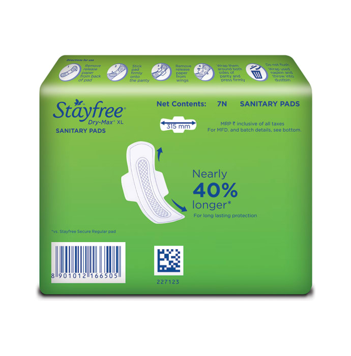 Stayfree dry-max ultra dry pads