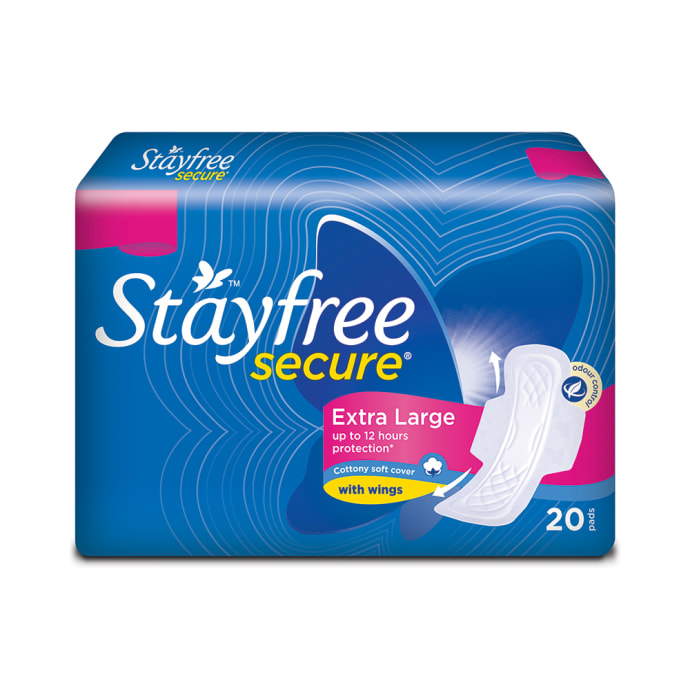 Stayfree secure cottony soft with wings - xl pads