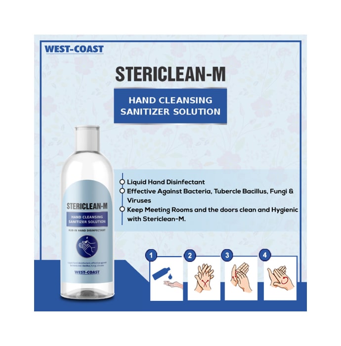 Stericlean-M Hand Cleansing Sanitizer Solution (500ml Each)