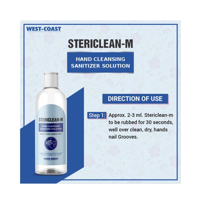 Stericlean-M Hand Cleansing Sanitizer Solution (500ml Each)