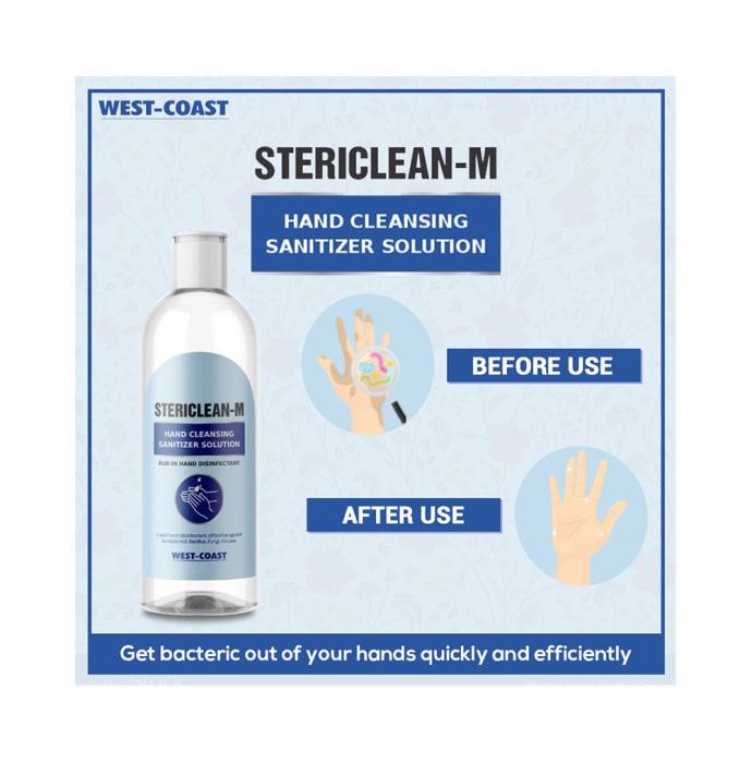 Stericlean-M Hand Cleansing Sanitizer Solution (500ml Each)