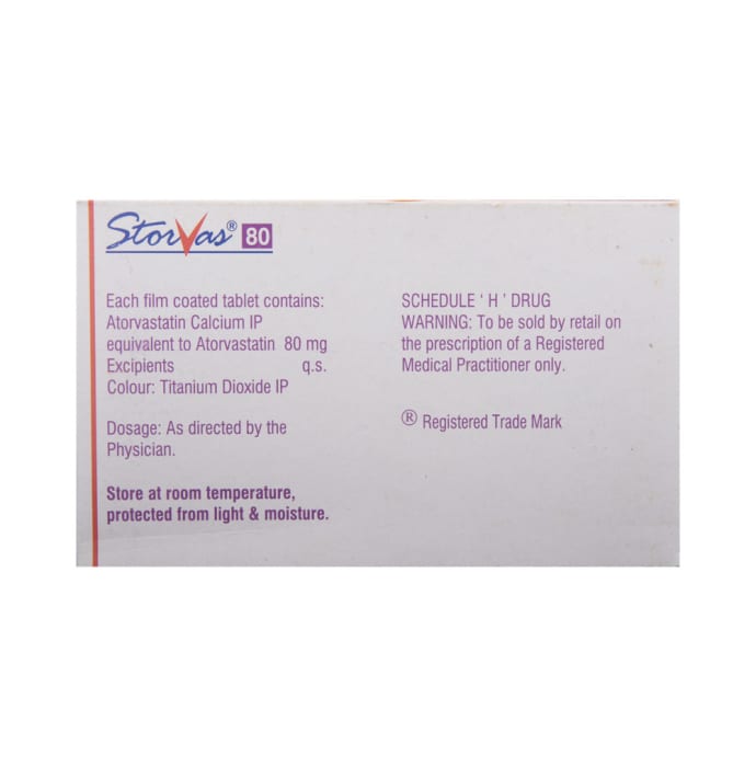 Storvas 80mg Tablet (10'S)