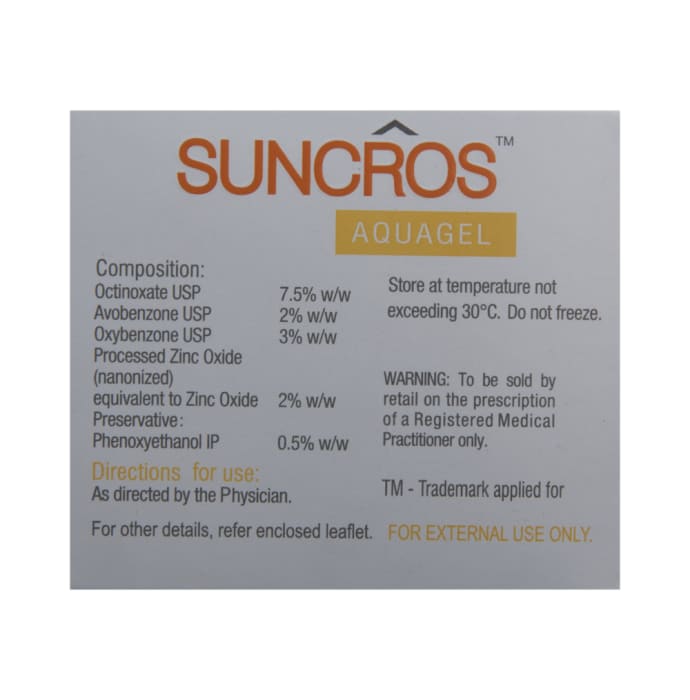 Suncros spf 26 aqua gel (100gm)