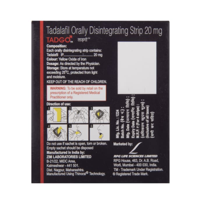 Tadgo 10mg Disintegrating Strip