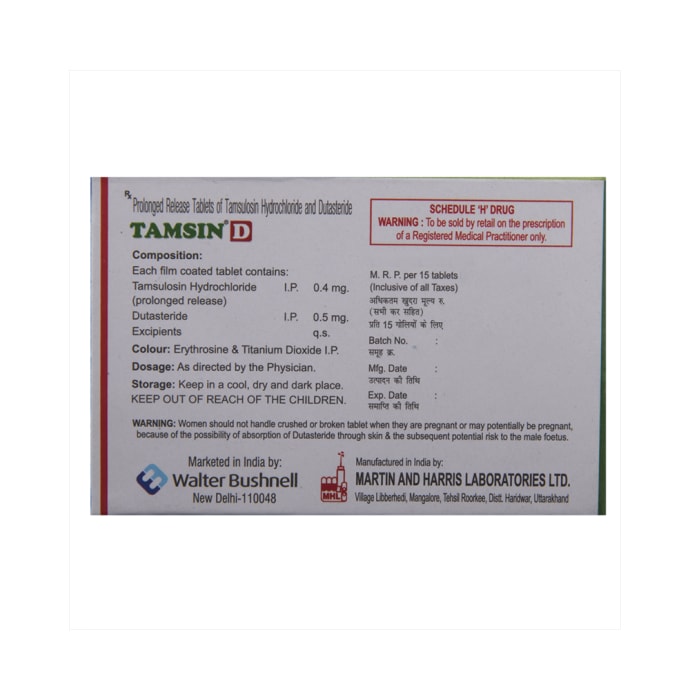 Tamsin D 0.4mg / 0.5mg Tablet (15'S)