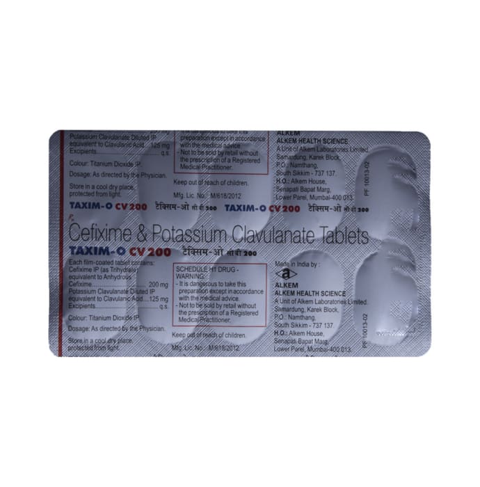 Taxim O CV 200 mg Tablet (10'S)