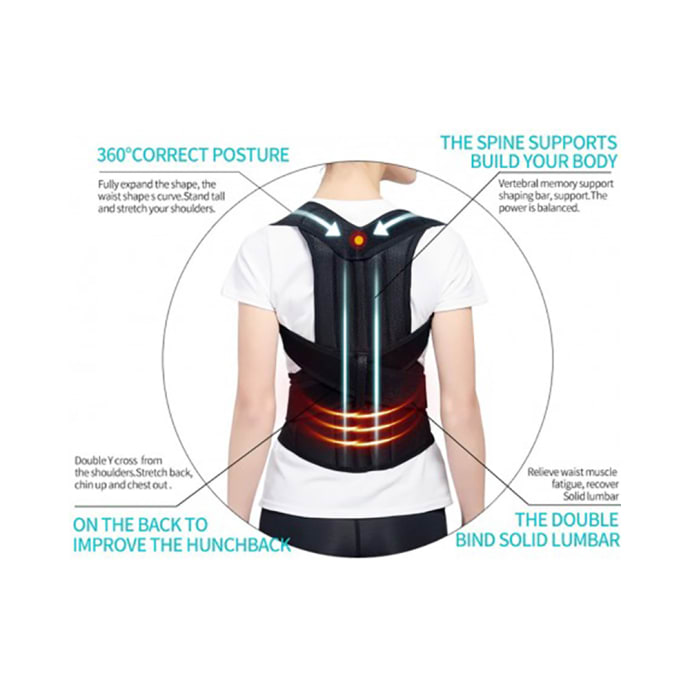 TCI Star Health Back Posture Corrector Belt Large Black