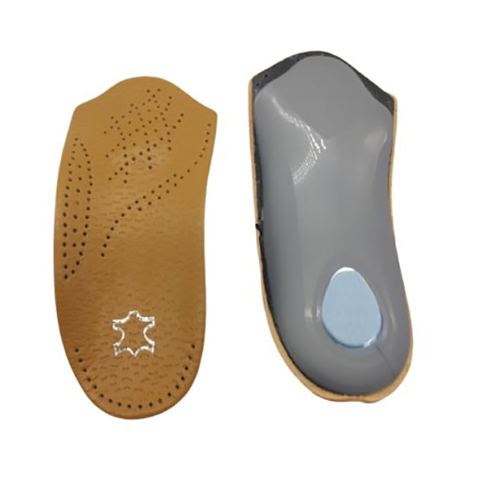 TCI Star Health Foot Sole Brown Flat Fleet Orthotic Leather