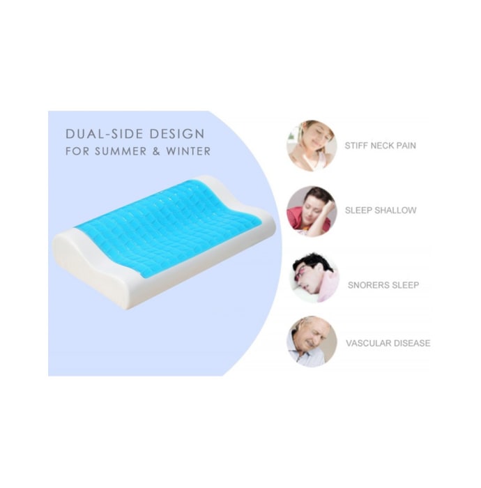 TCI Star Health Memory Foam Cooling Gel Pillow Classic