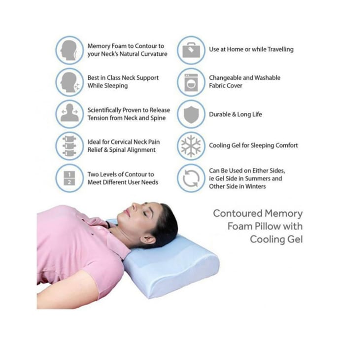 TCI Star Health Memory Foam Cooling Gel Pillow Grand