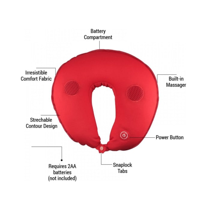 TCI Star Health Neck Pillow Vibration with MP3 Player Red