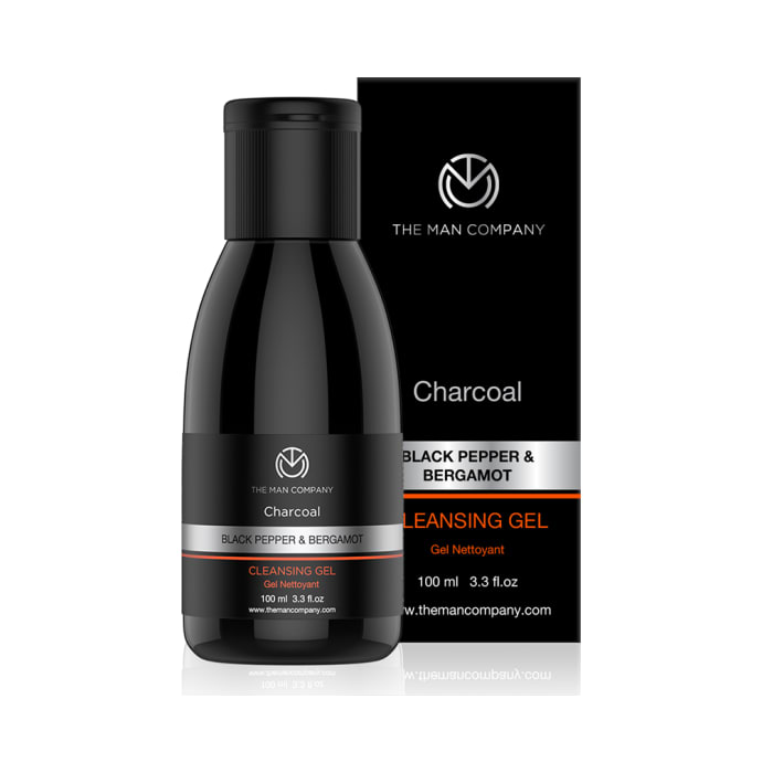 The Man Company Black Pepper & Bergamot Charcoal Cleansing Gel (100ml)