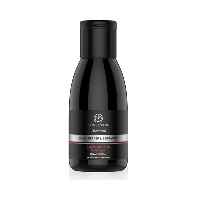 The Man Company Black Pepper & Bergamot Charcoal Cleansing Gel (100ml)