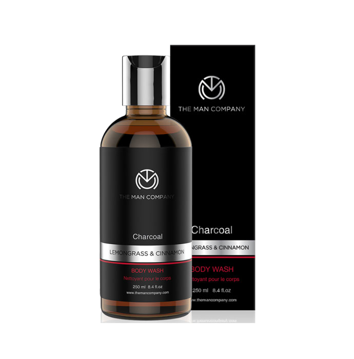 The Man Company Charcoal Lemongrass & Cinnamon Body Wash (250ml)