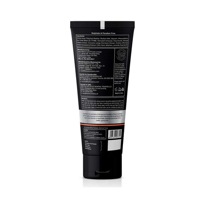 The Man Company Charcoal Peel Off Mask Moringa & Gooseberry (100gm)