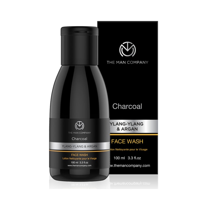 The Man Company Charcoal Ylang-Ylang & Argan Face Wash (100ml)