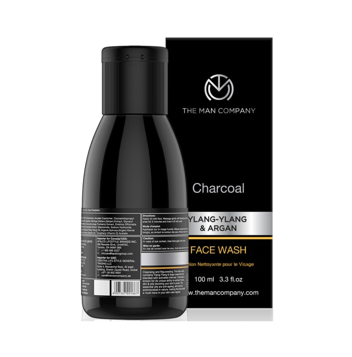 The Man Company Charcoal Ylang-Ylang & Argan Face Wash (100ml)