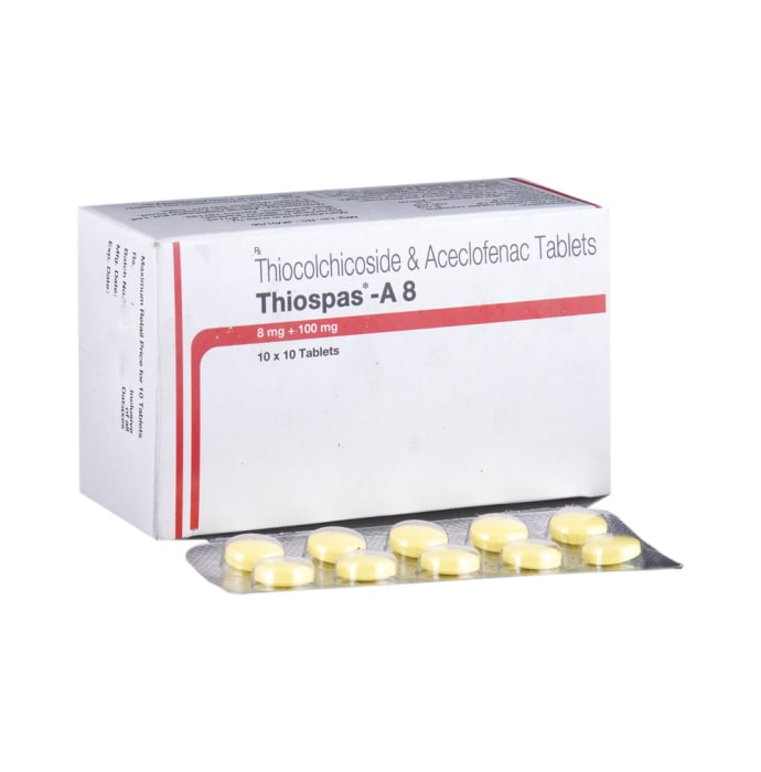 Thiospas-A 8mg Tablet (10'S)