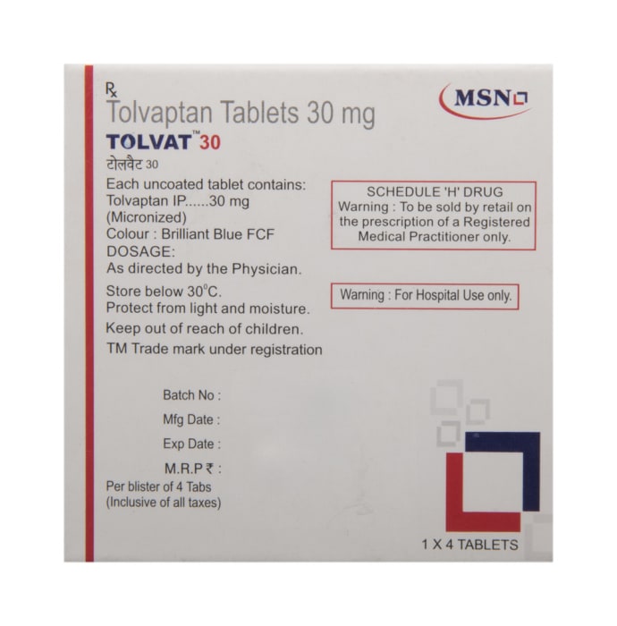 Tolvat 30mg Tablet (4'S)