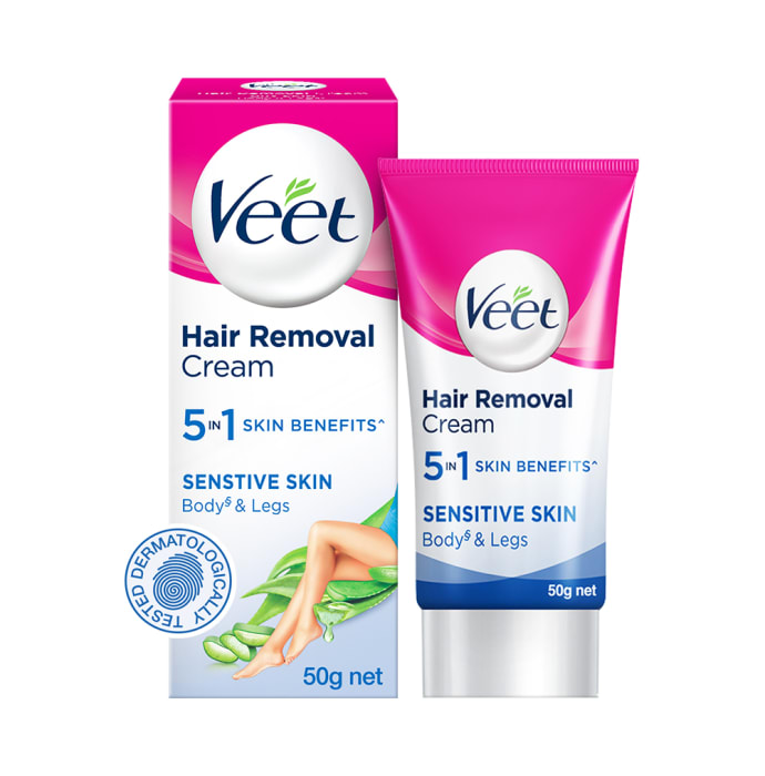 Veet 5 in 1 Skin Benefits Hair Removal Sensitive Cream (50gm)