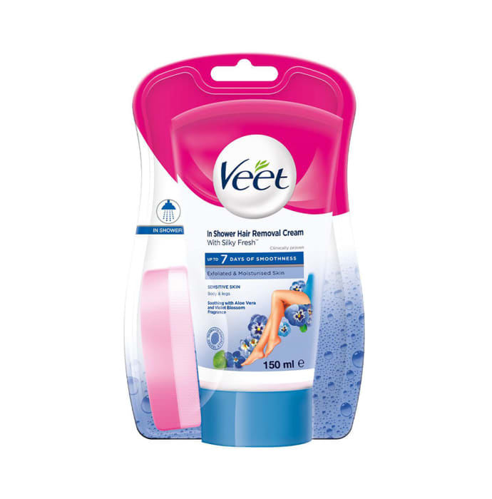 Veet In-Shower Hair Removal Cream for Men and Women Sensitive Skin (150ml)